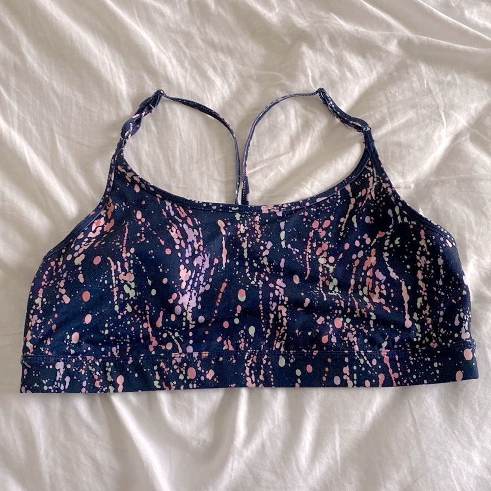 Blue sports bra
